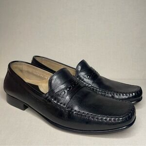 Florsheim Imperial Black‎ Leather Penny Loafers Moc Toe Dress Shoes Men's 10D